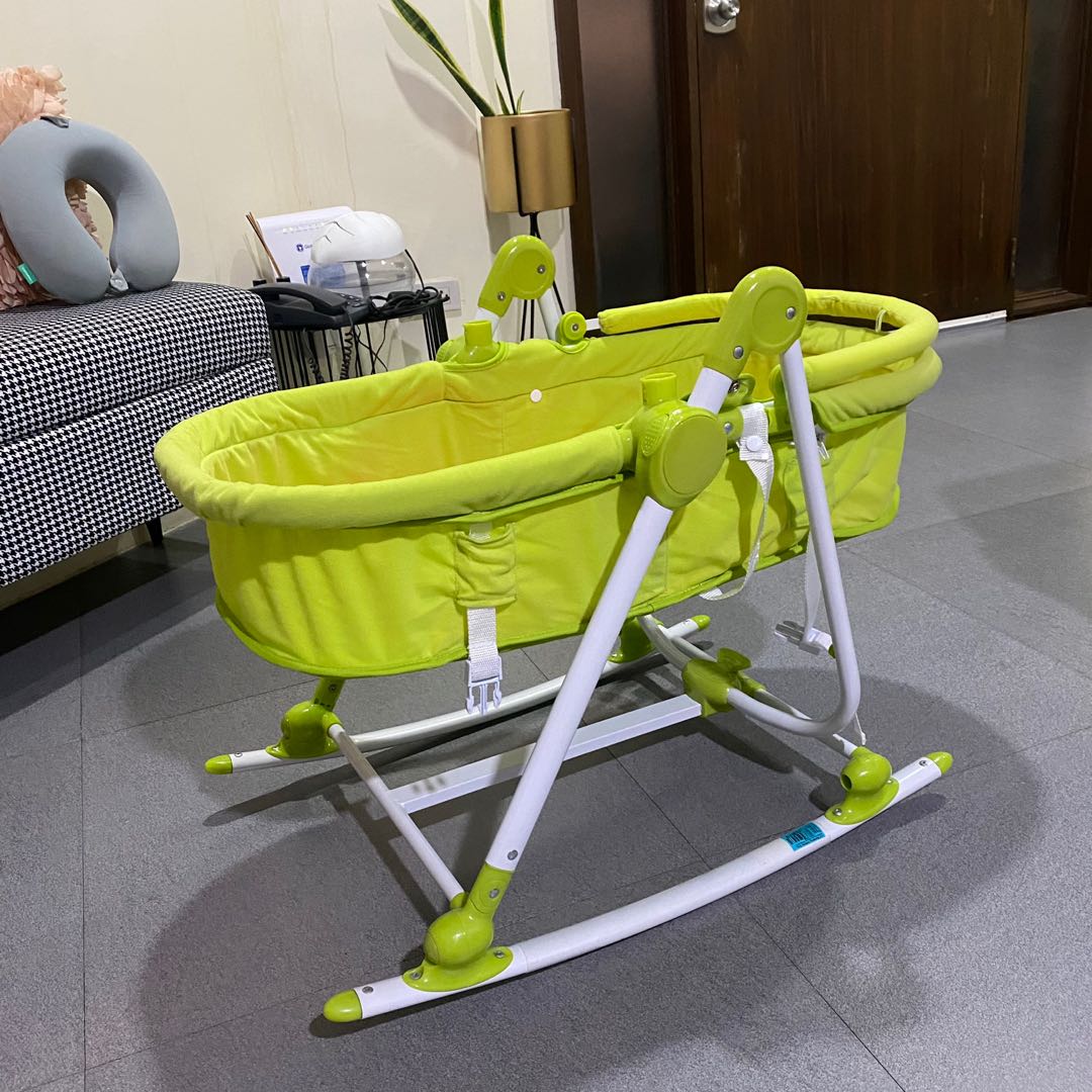 Collapsible Once used Baby 06 months rocking rocker bouncer chair crib