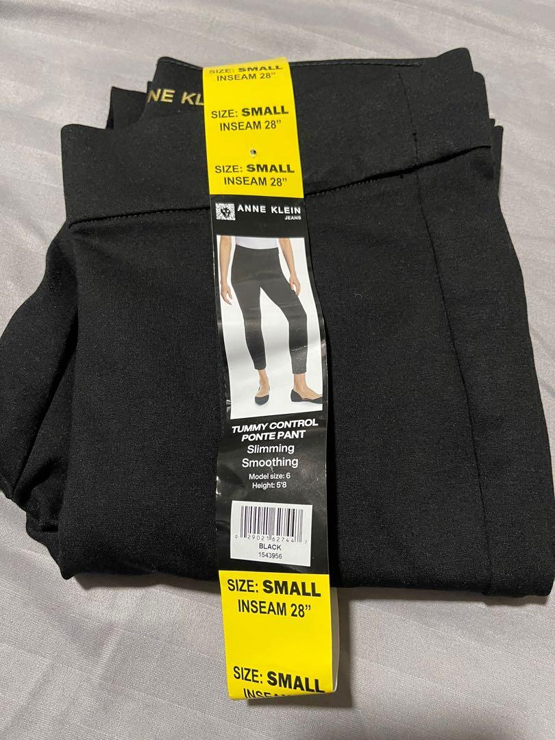 Original Anne Klein Tummy Control Leggings Black In Size Small Inseam 28