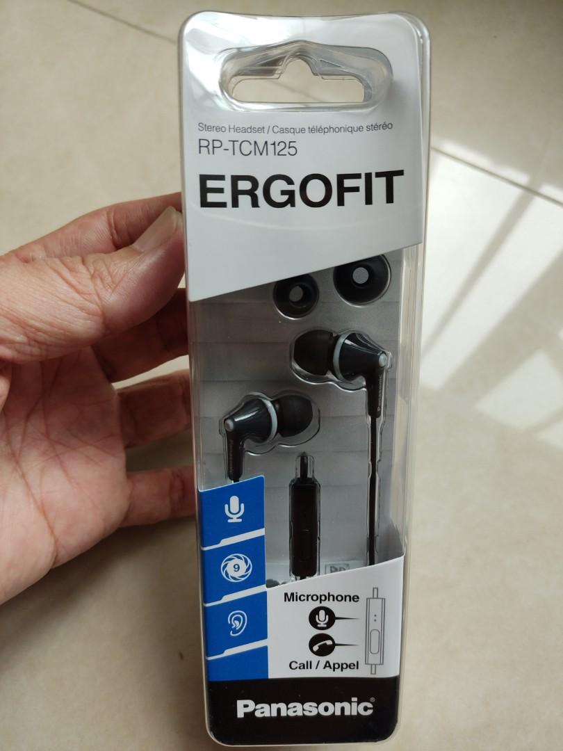 RPTCM125V PANASONIC ErgoFit In-Ear Earbud Headphones NEW