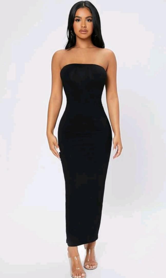 Black fitted shop tube dress