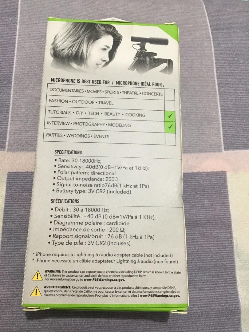 Phone microphone for vlogging (Category: Other Mobile & Gadget Accessories) located in Manila. Submitted by shopwithme.mnl (Listing ID 1180020212, Image 2). Description: Working perfrctly Brand new No issue Works with video on ios and android Easy to use VERY GOOD QUALITY MIC.