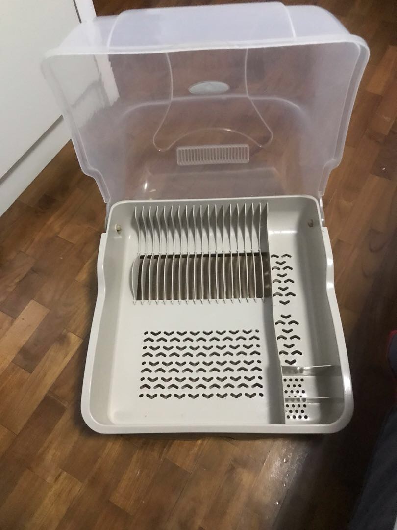 Big dish rack with cover, Furniture & Home Living, Kitchenware & Tableware, Other Kitchenware