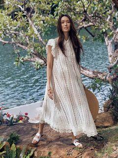 Pomelo x Jane Sudra white lace dress