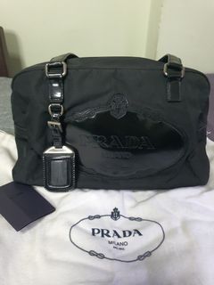 Prada 1BB846 Nylon Mini Boston Re-Edition with Pouch Shw (Black)