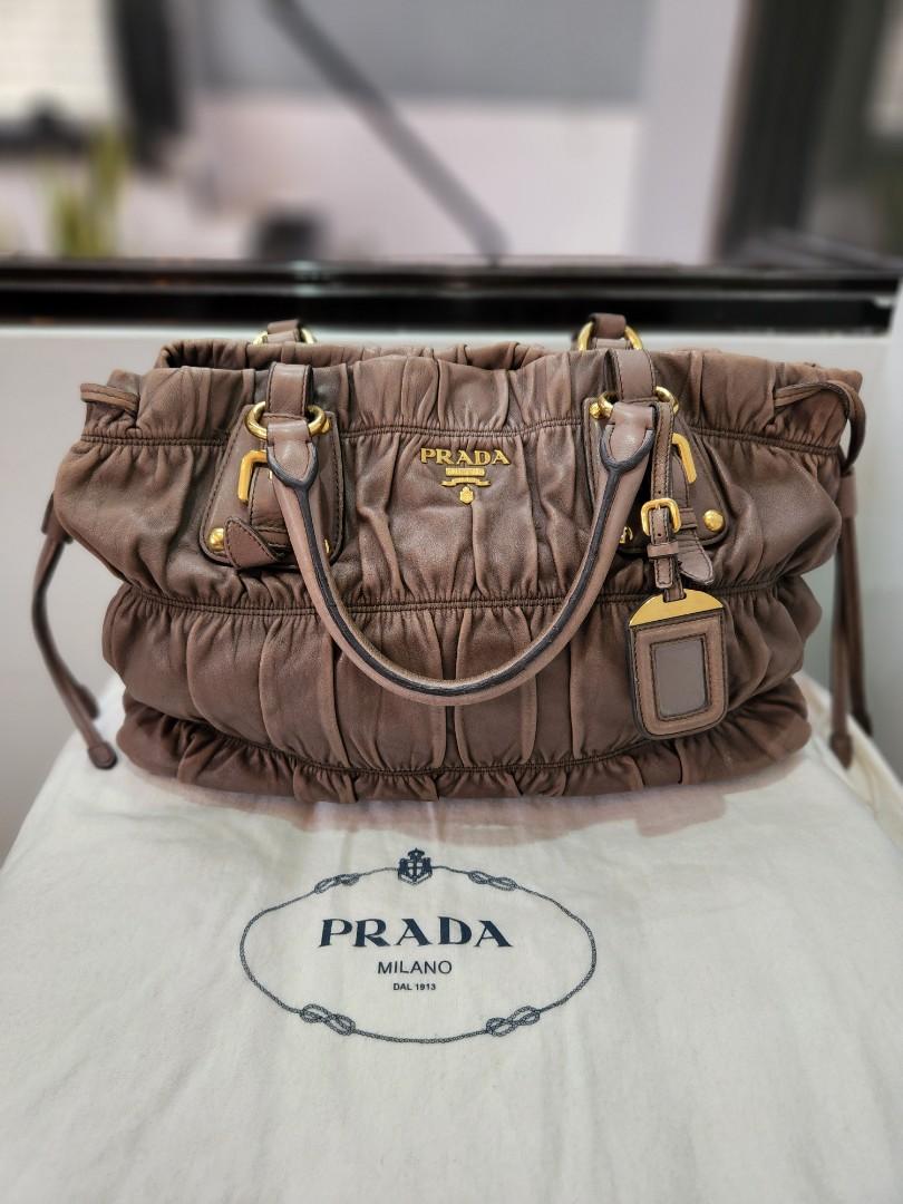 Prada wrinkled leather bag, Luxury, Bags & Wallets on Carousell