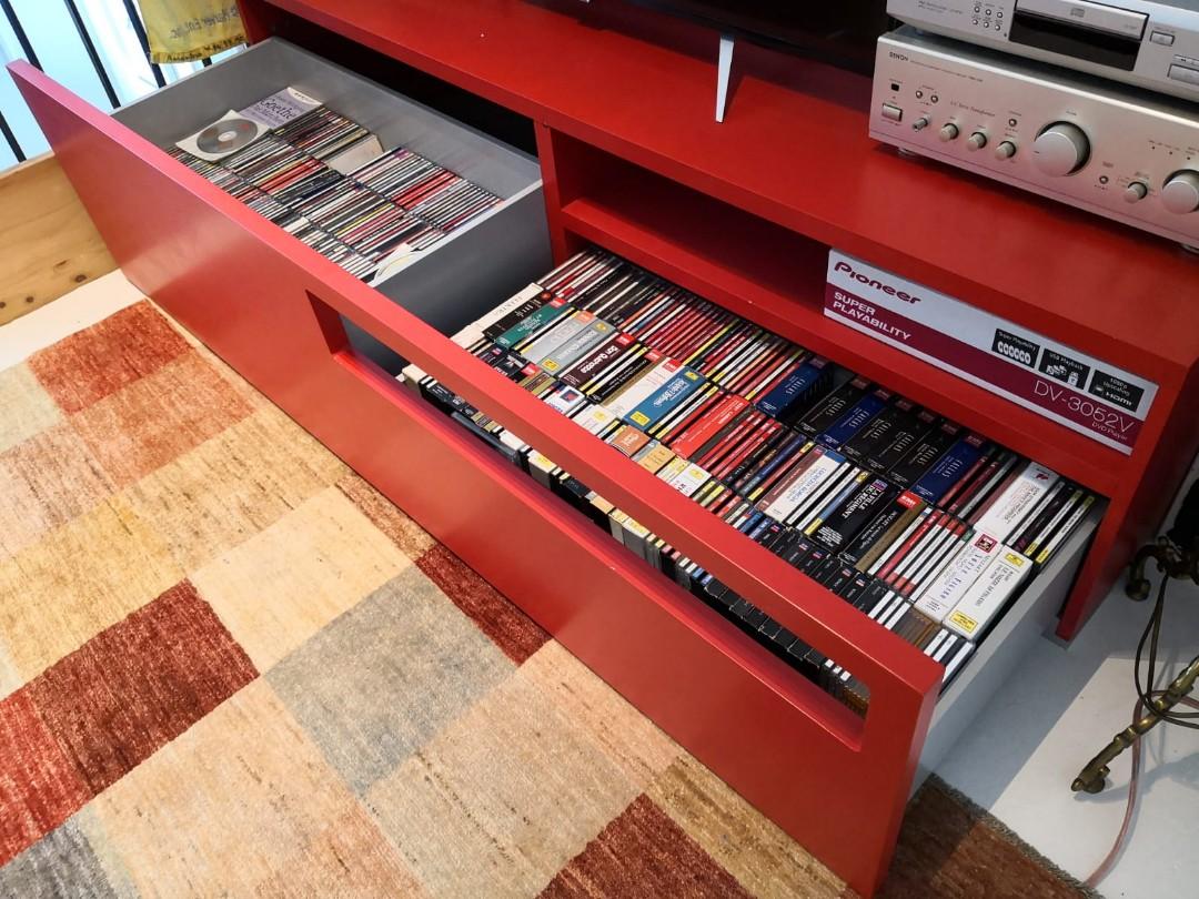 Red TV Console, Furniture & Home Living, Furniture, TV Consoles on