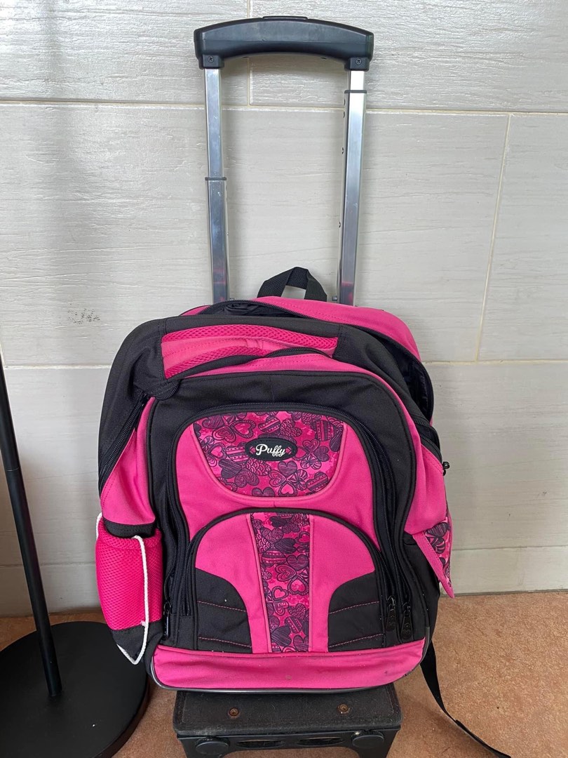 Removable backpack with trolley (girls), Hobbies & Toys, Stationary