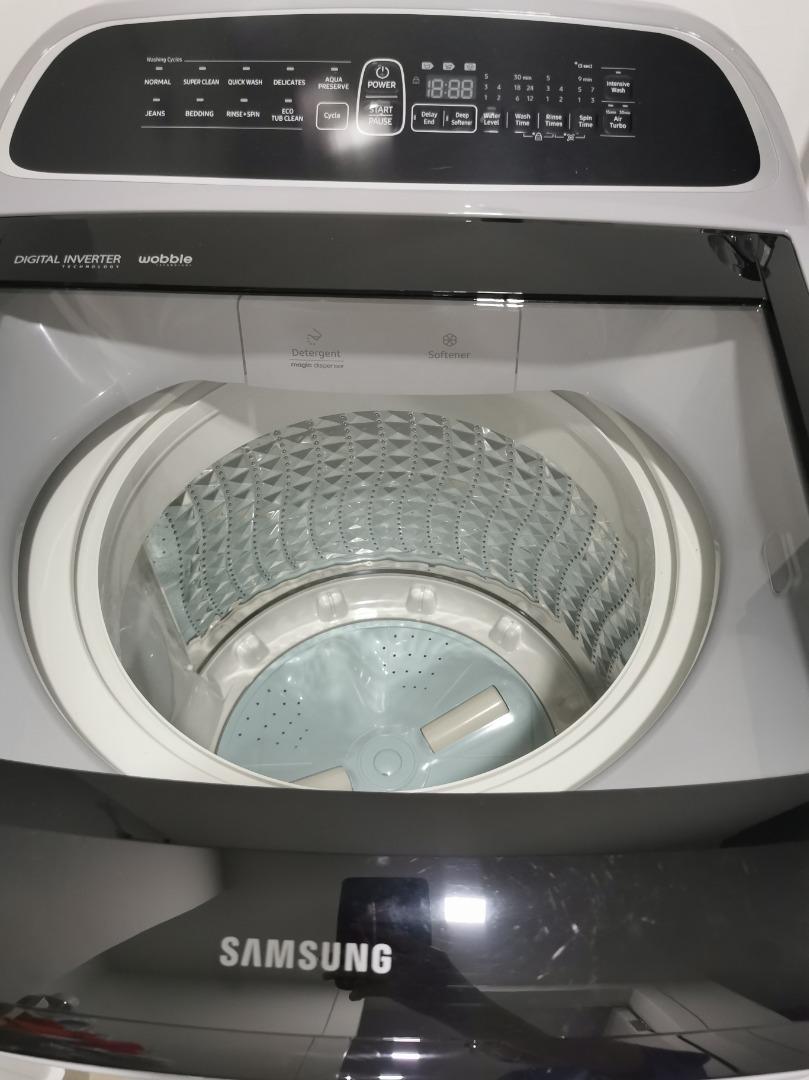 Samsung 10KG Top Load Washer with Wobble Technology, TV & Home