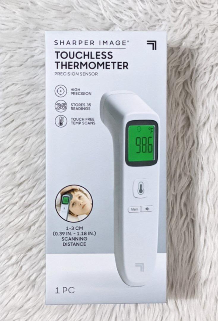 SHARPER IMAGE Digital Touchless Smart Forehead Thermometer, High-Precision  Infrared Sensors, Stores 35 Readings, Touch-Free Temp Scans, Battery
