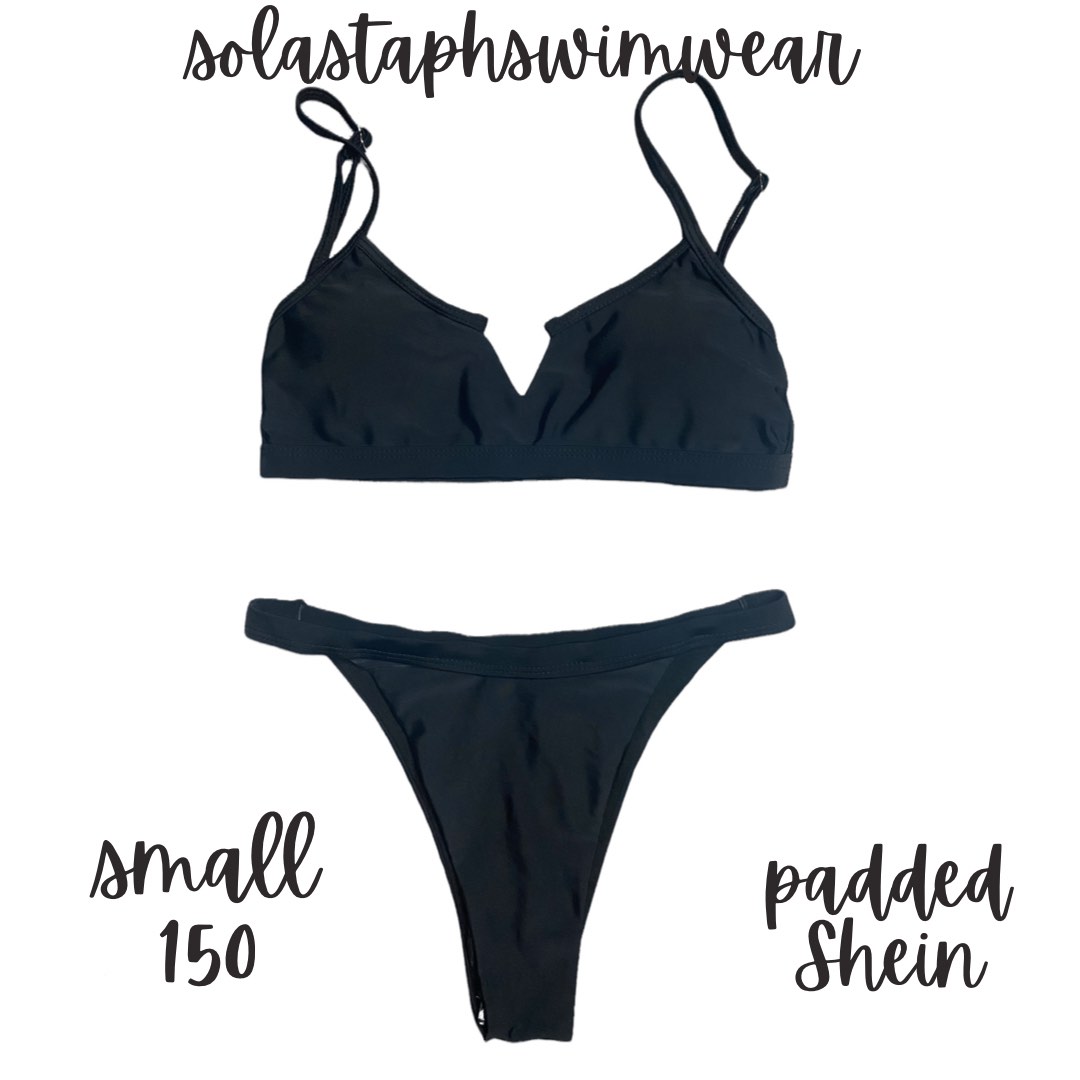 Shein Black Bikini, Women's Fashion, Swimwear, Bikinis & Swimsuits on