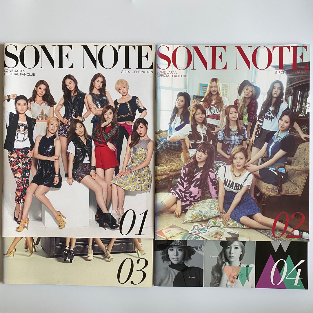 Snsd Official Japan Fanclub ‘sone Note’ Rare Magazine Photobook Set Taeyeon Yoona Hobbies