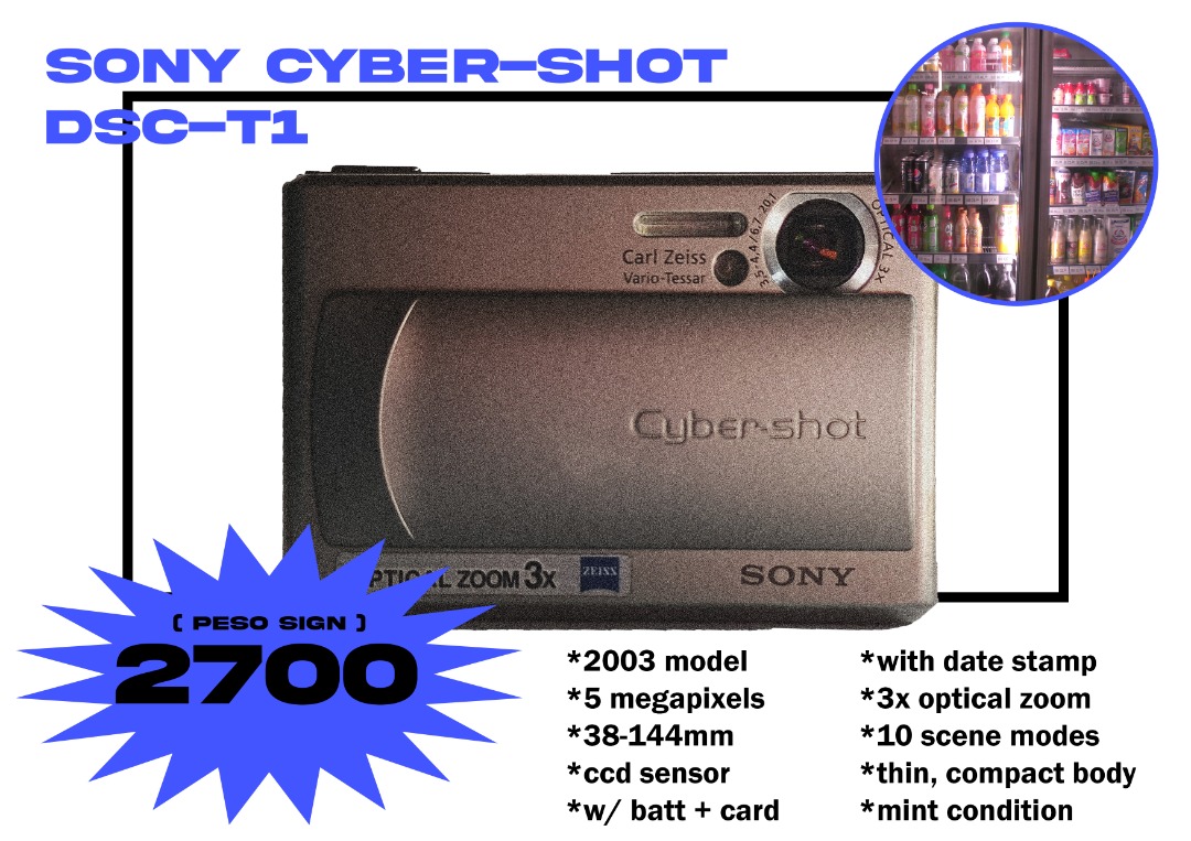 SONY CYBERSHOT DSCT1, Photography, Cameras on Carousell
