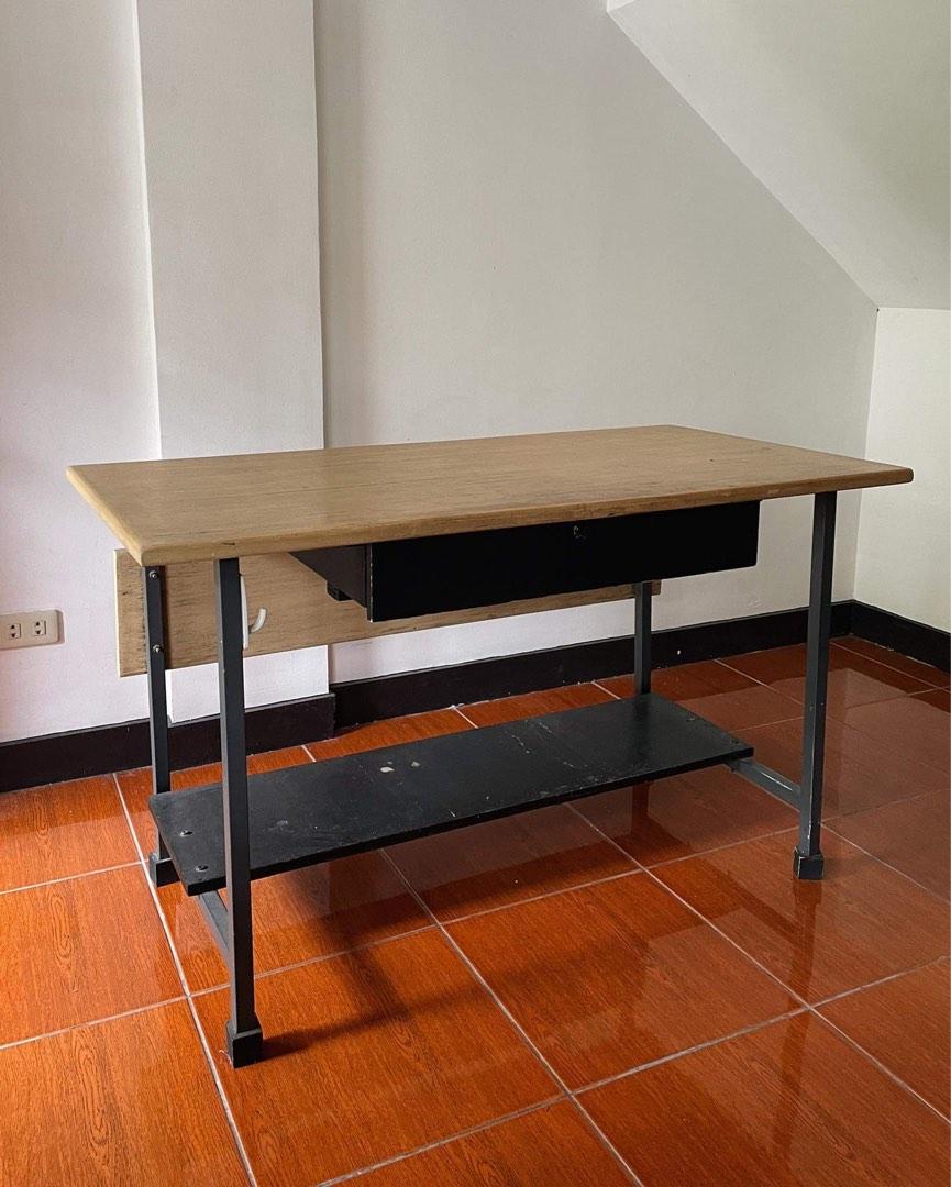 Study Table Single Drawer, Sturdy Build, Furniture & Home Living