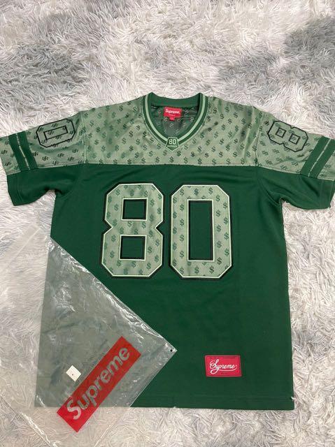 Supreme SS18 Monogram Football Jersey Dark Tee 'Green' - SUP-SS18-741