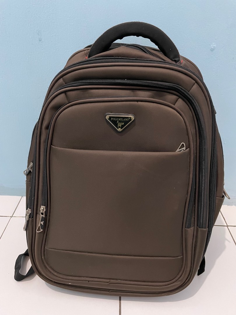Tas Ransel Backpack Laptop Kantor Polo Milano Brown BerkahMerdeka