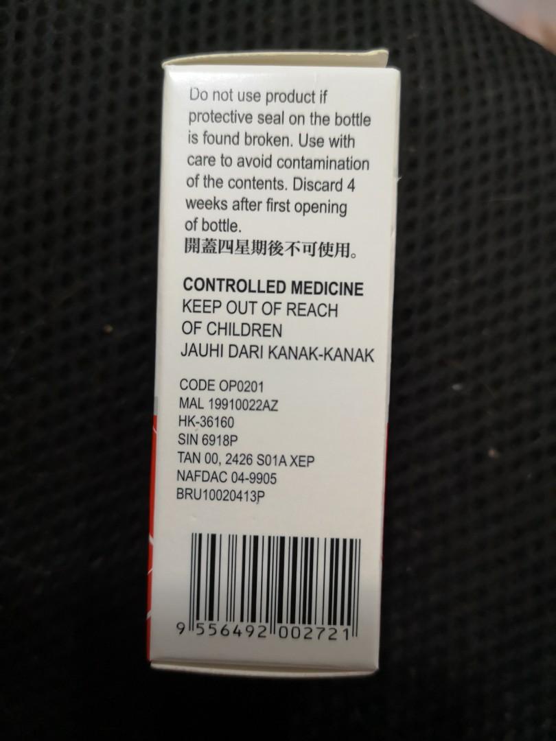 Optizoline eye drop (5ml), Beauty & Personal Care, Vision Care on Carousell