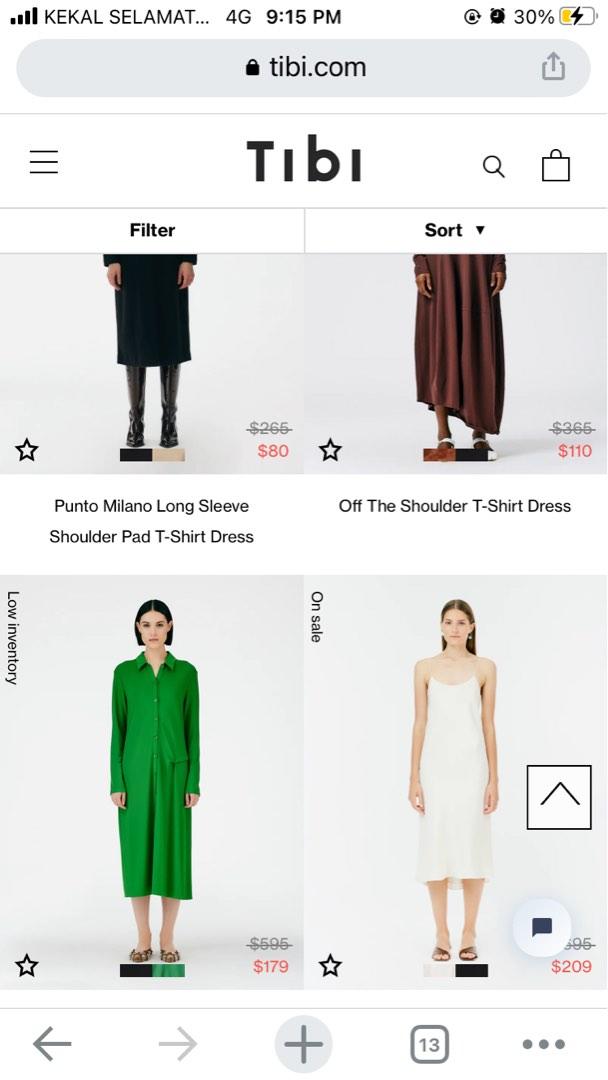 TiBi New York tie back plaid dress Women s Fashion Dresses
