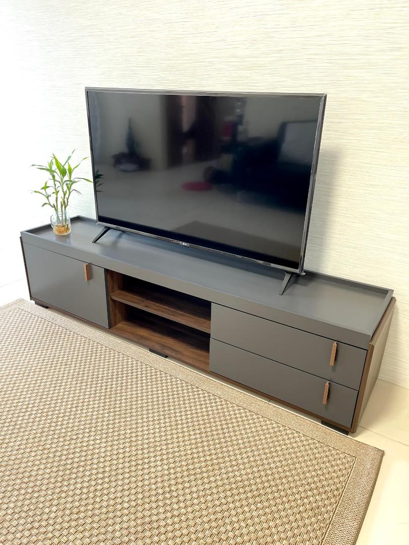MODERN LOWLINE TV CONSOLE BENCH STORAGE, Furniture & Home Living