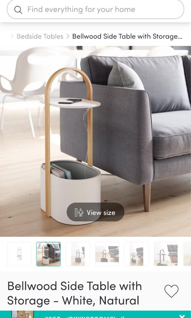 Umbra side table with storage, Furniture & Home Living, Kitchenware