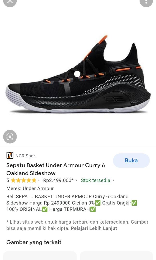 Under armour curry 6, Fesyen Pria, Sepatu , Sneakers di Carousell