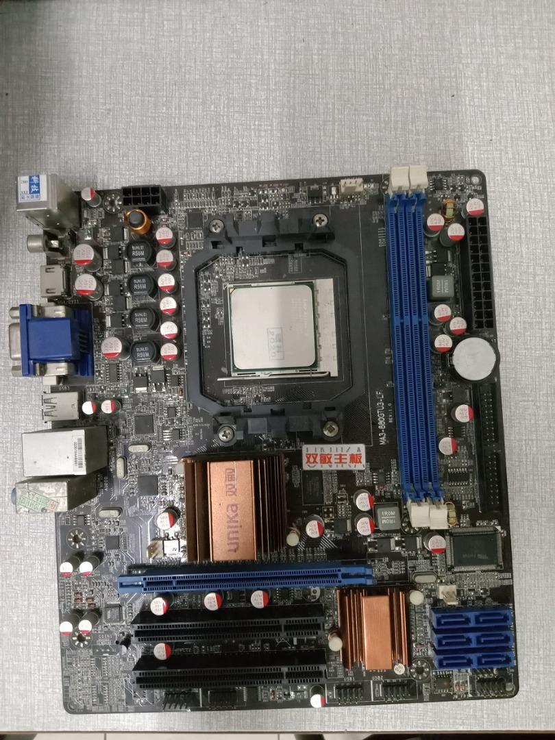 UNIKA AM3 motherboard + amd athlon x4 640 combo, Computers & Tech