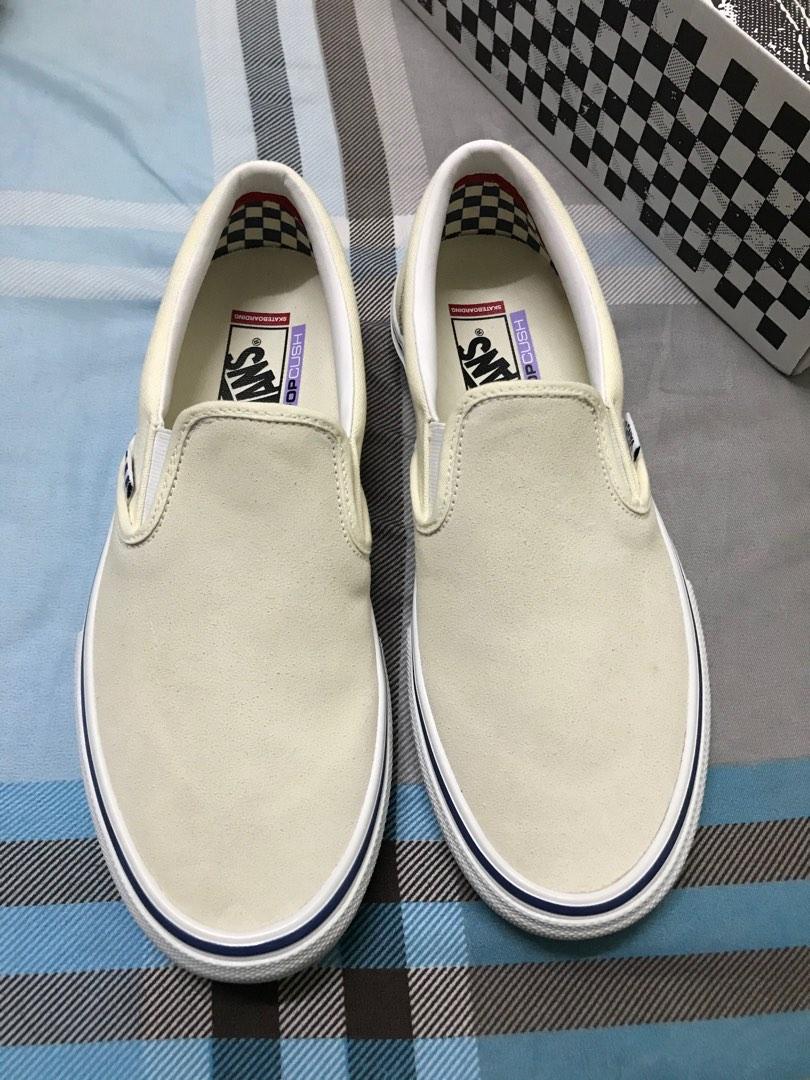 Birch white slip on vans sale
