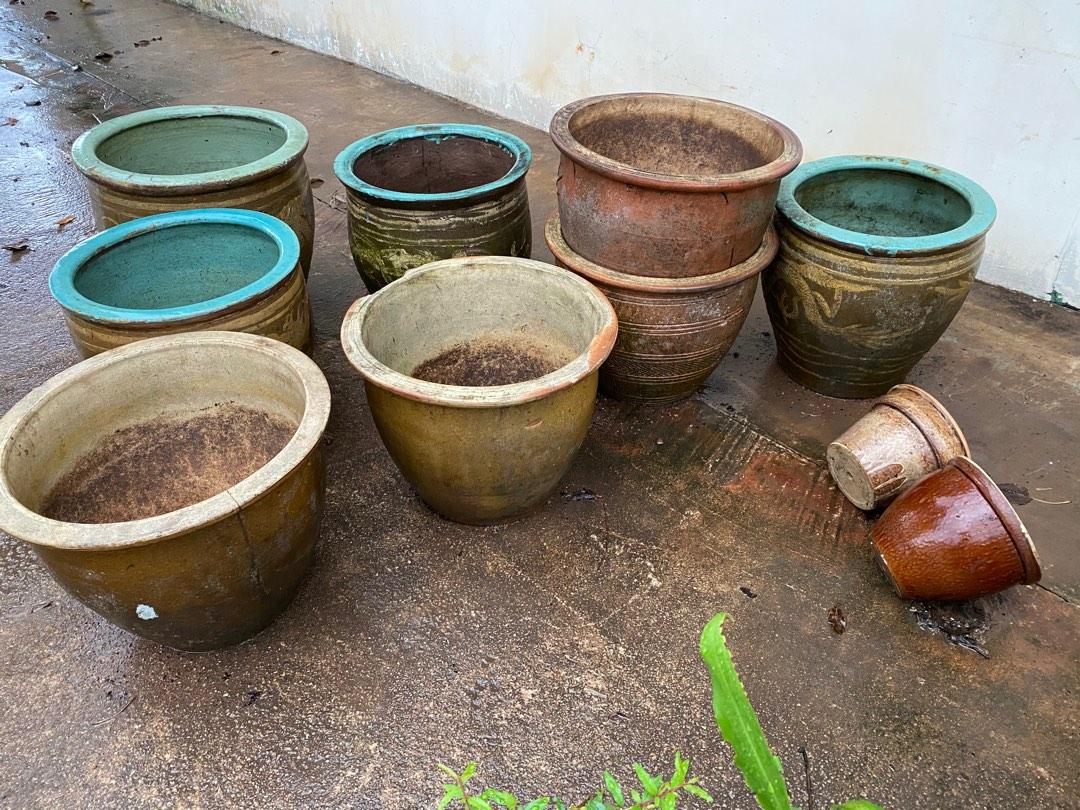 Vintage ceramic plant pots, Various (XL available!), Furniture & Home Living, Gardening, Pots