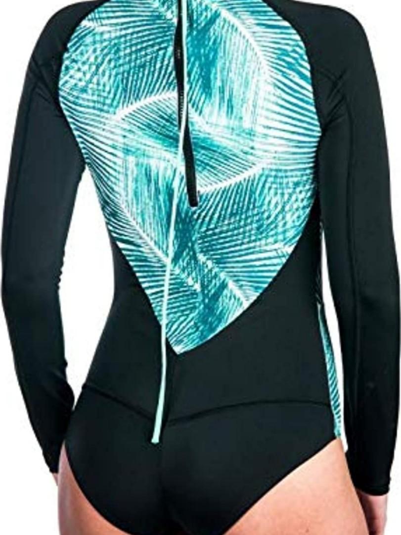 long sleeve swimsuit zip