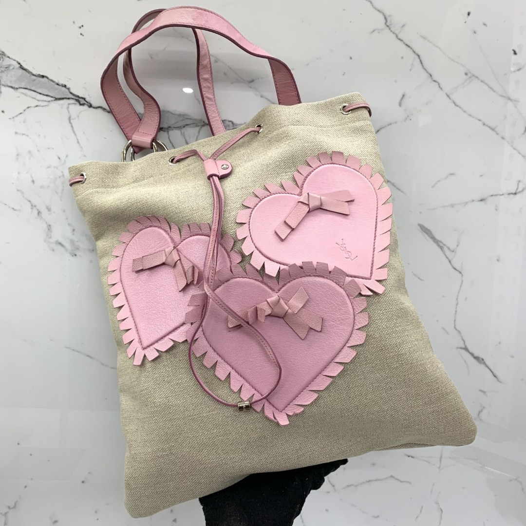 Ysl pink heart bag sales