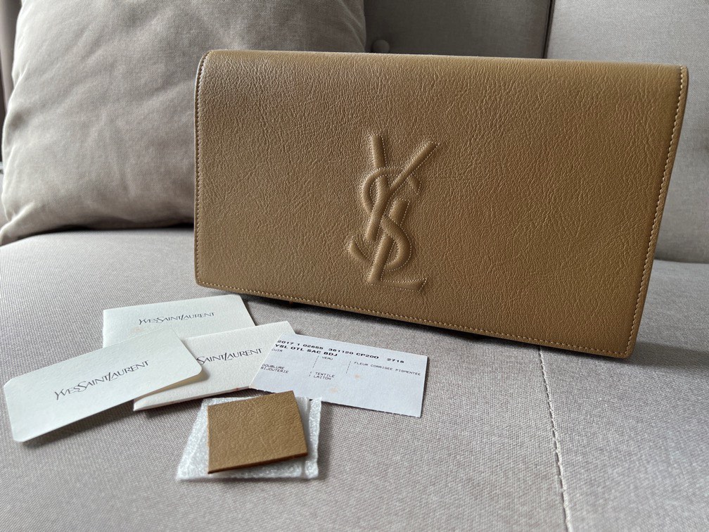 YSL Belle De Jour Large Clutch, Women's Fashion, Bags & Wallets