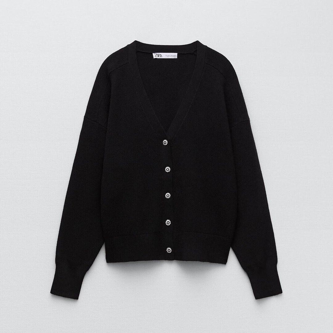 Black store cardigan zara