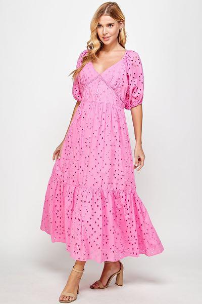 zara pink embroidered dress Zara Jahan- Lawn Dress D-1038 main image 0