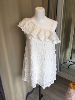Zara floral white dress