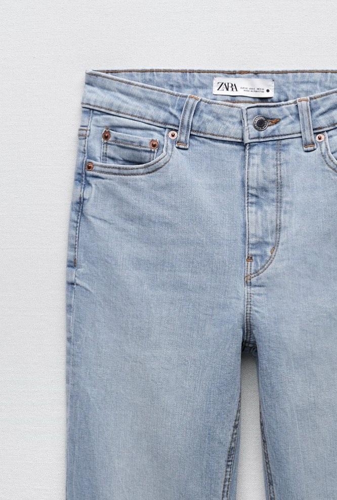 Zara High-Rise Full-Length Flare Pants (Category: Jeans) located in Quezon City. Submitted by boogiewbee (Listing ID 1179883979, Image 3). Description: Fits S-M Used less than 5x only. Bought it for 2295 at Zara Powerplant last July 2022. RFS: will get this style in a darker denim color No 🍊 checkout, and GCash or BPI is the mode of payment. Shipping c/o buyer. Coordinate with me if you want same-day delivery ☆.