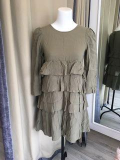 Zara Layer green dress
