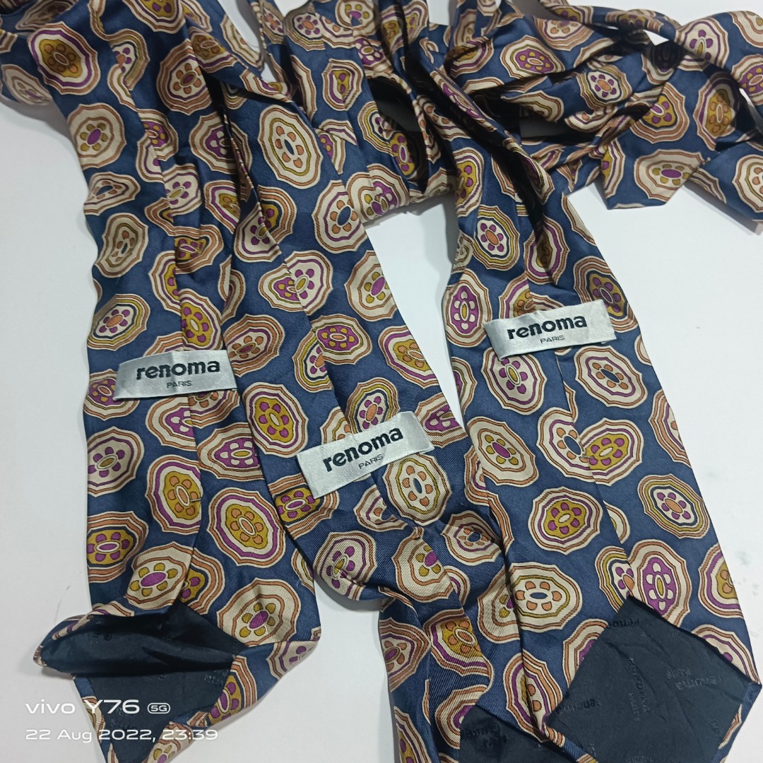 3 Renoma Paris neckties Made in Italy, Men's Fashion, Watches &  Accessories, Ties on Carousell