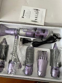 6-n-1 hairstyling brush, blow dry, curler