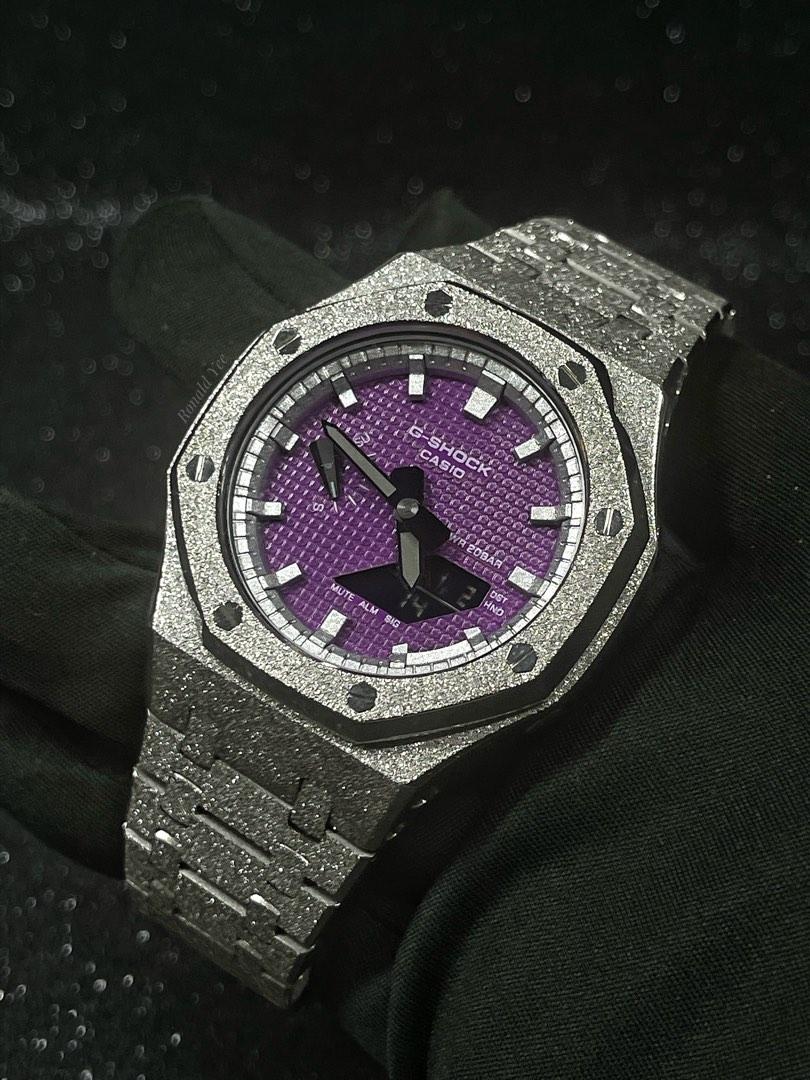 HOT MODEL CASIAOK GA 2100 IN PURPLE TAPISSERIE DIAL AND