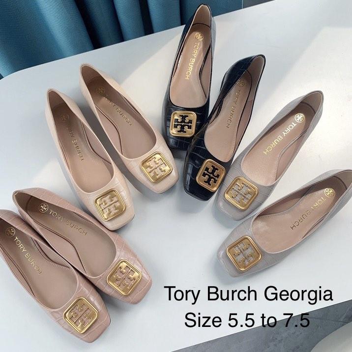✓ PREORDER: Tory Burch Georgia Square Toe Ballerina Flats Shoes, Women's  Fashion, Footwear, Flats & Sandals on Carousell