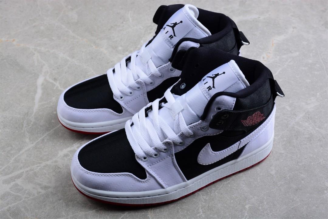 Air jordan 1 on sale mid white and black