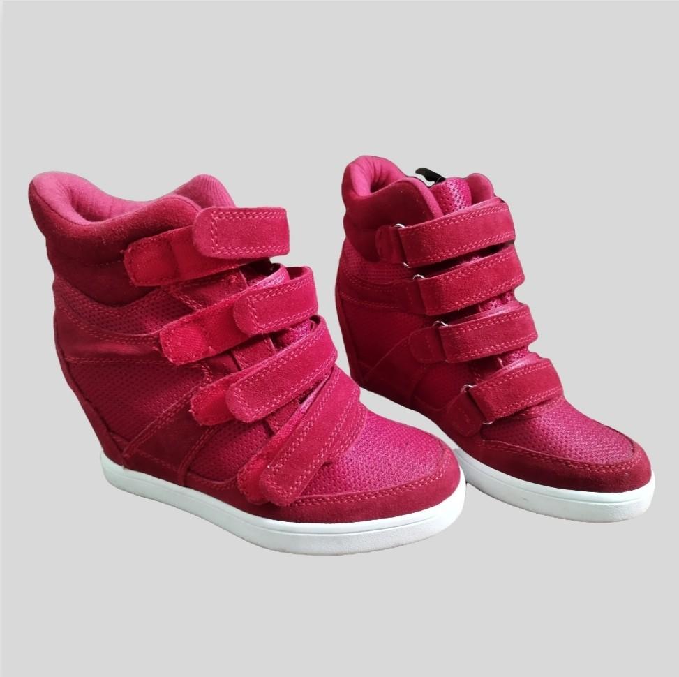 aldo wedge sneakers black