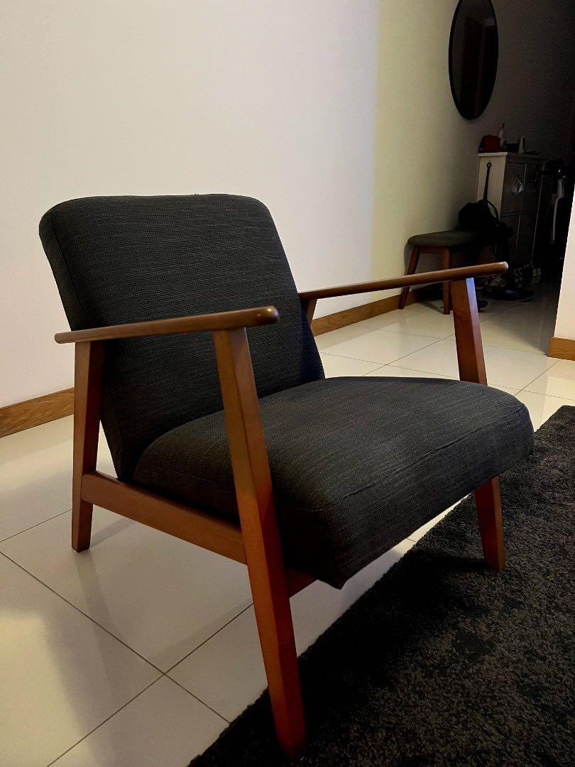 Armchair Ikea EKENASET Furniture Home Living Furniture Chairs