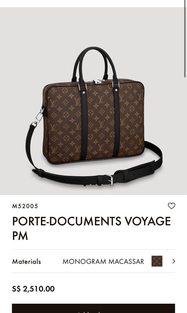 M61288 Louis Vuitton 2015 Monogram Macassar Laptop Bag