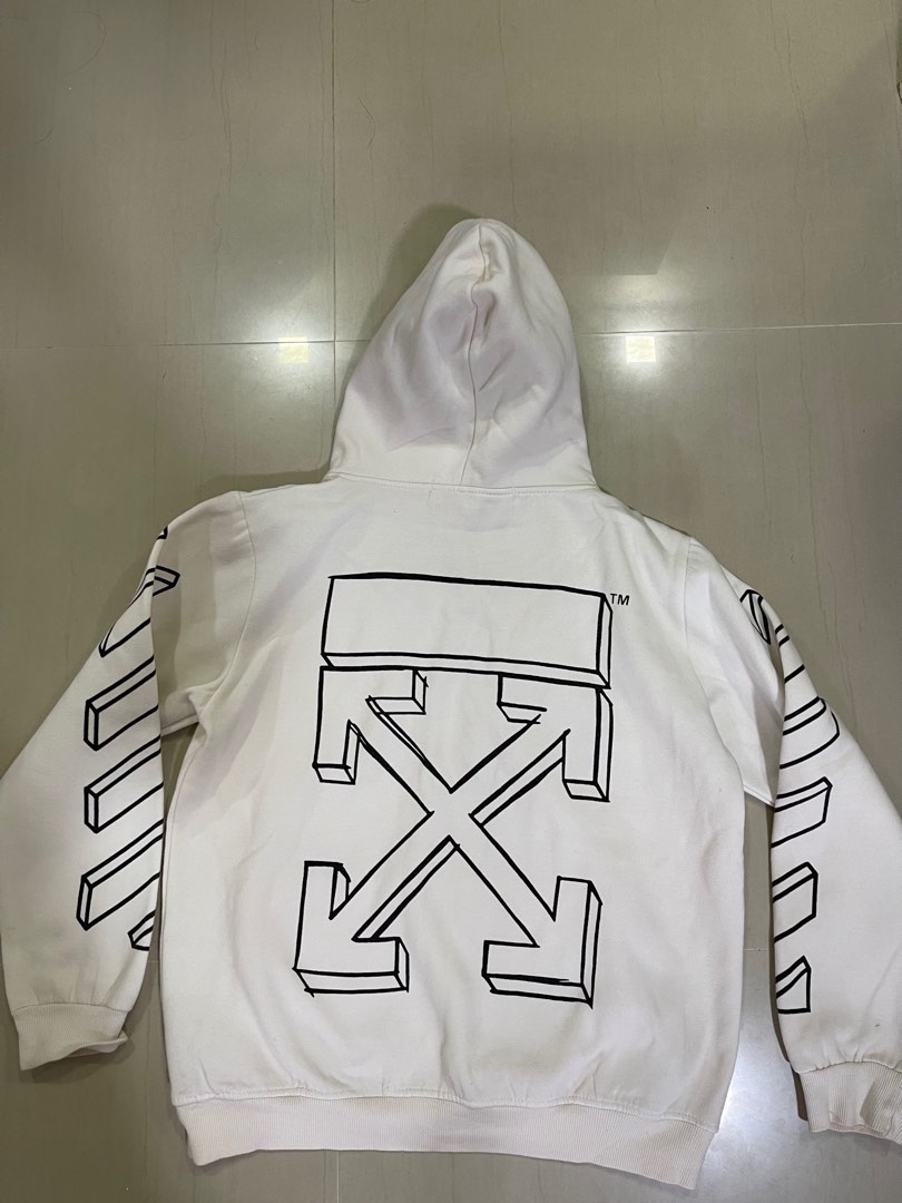 3d off new arrivals white hoodie