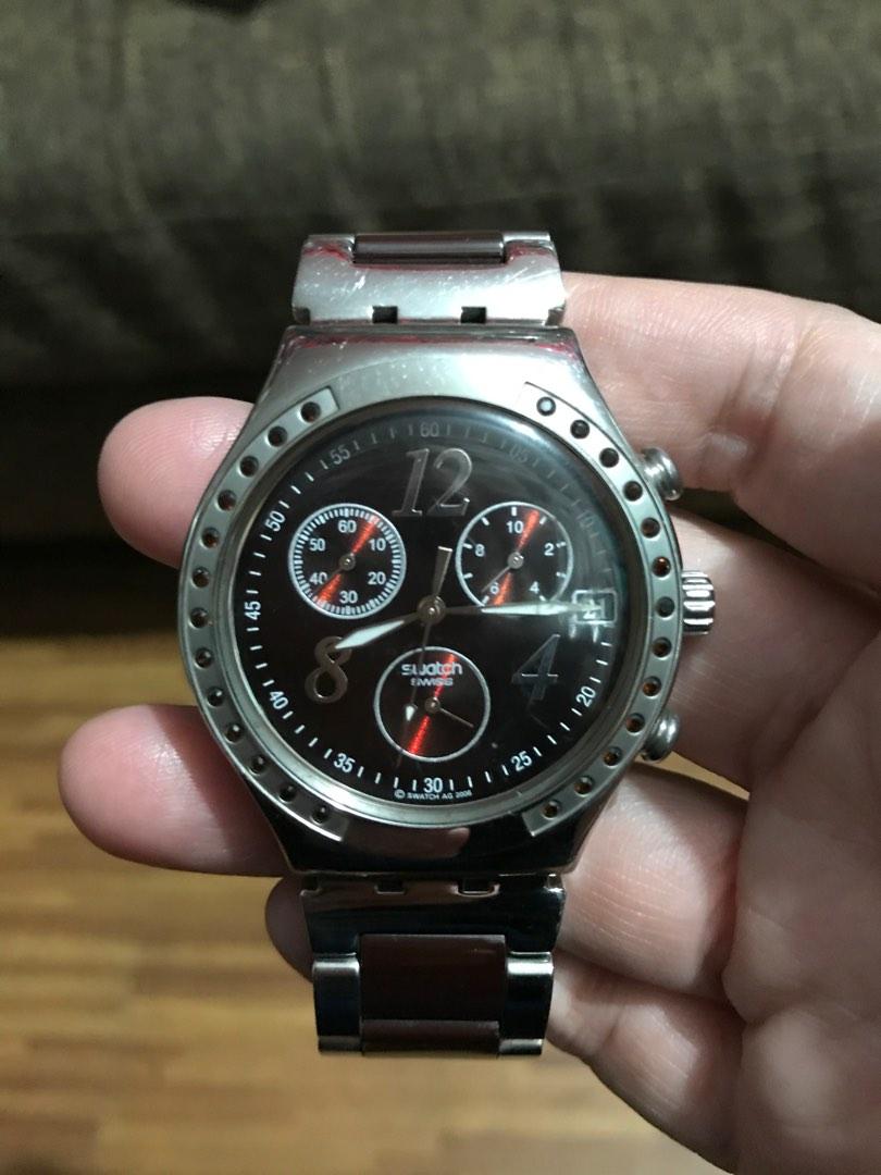Authentic Swatch Irony Swiss Chronograph Mens Watch Men s Fashion