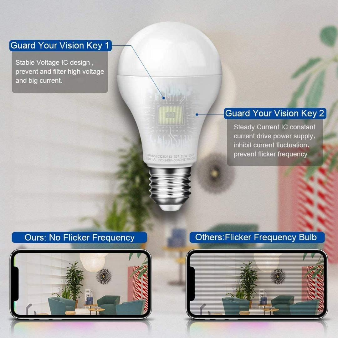 Awenia LED Light Bulb E27 Daylight Natural White A65 Edison Screw,20W