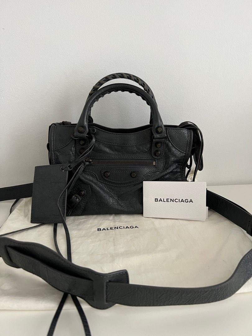 Balenciaga Le Cagole Leather Crossbody Bag In Dark Grey  ModeSens