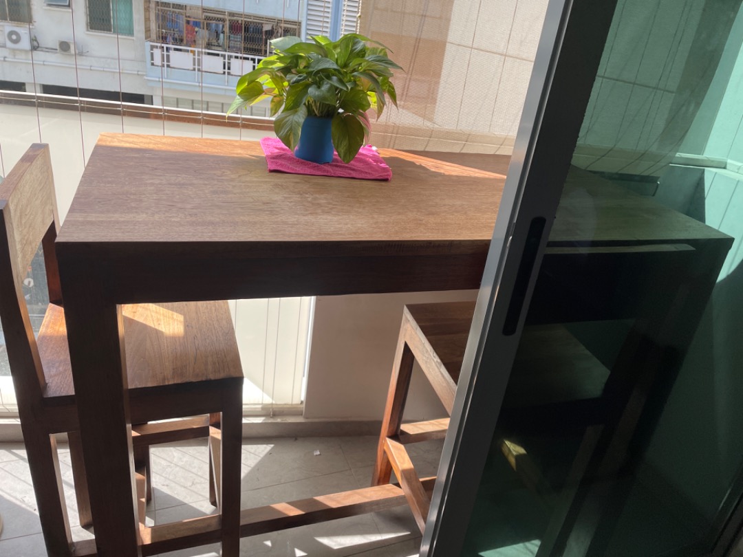 Bar table & chair s, Furniture & Home Living, Furniture, Tables & Sets