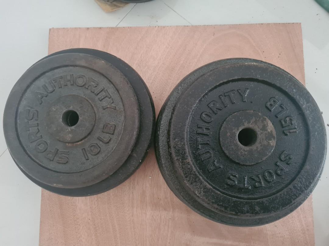 Barbell plates set, Sports Equipment, Exercise & Fitness, Weights