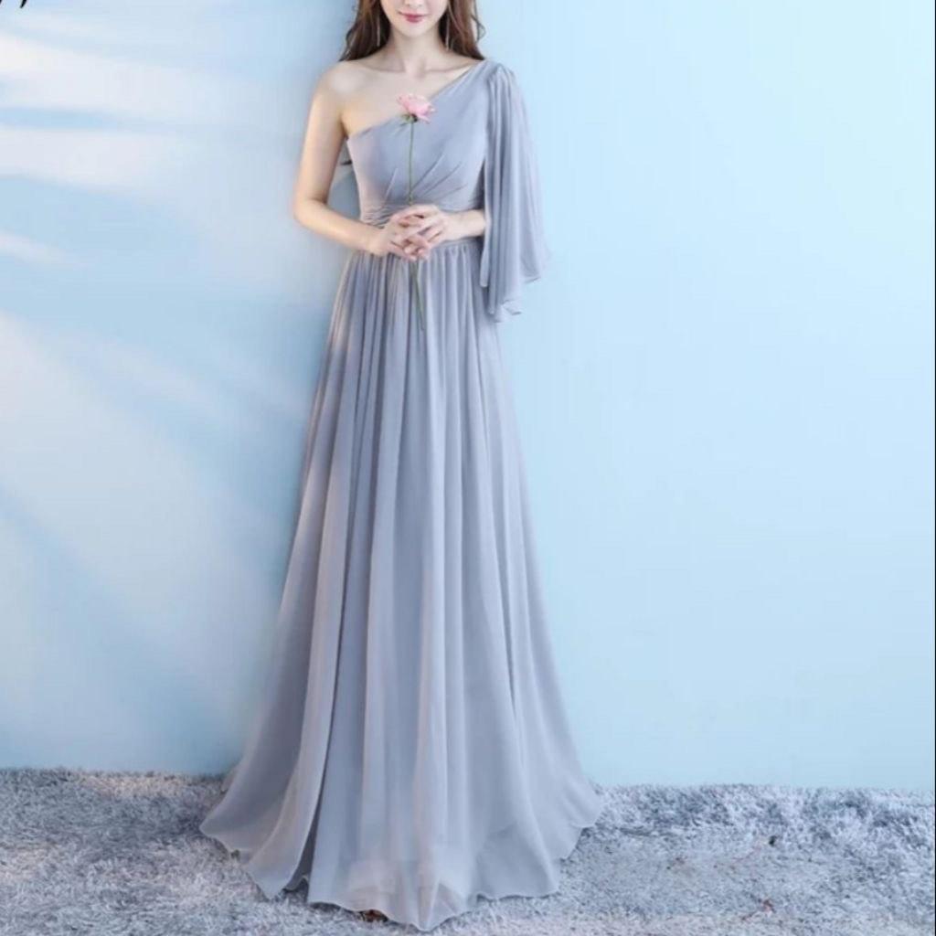 Bridesmaid Dress Chiffon Maxi Wedding Annual Evening Party Dinner Formal  Dress, Women's Fashion, Dresses & Sets, Dresses on Carousell